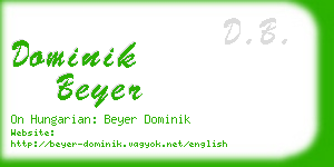 dominik beyer business card